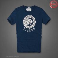 heren abercrombie and fitch korte tees tigers est 1892 blauw Moose Goedkope b6e2f760